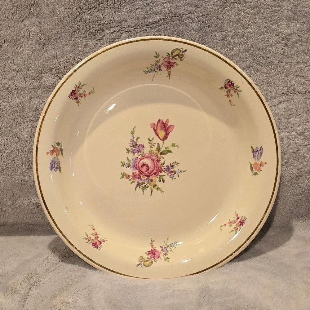 Vintage Priscilla Household Institute‎ Ovenware Kitchen Kraft Rose Floral Bowl